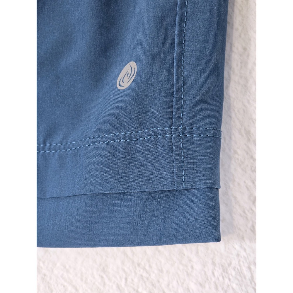 Apana Womens Teal Green Athletic Shorts Large Spandex Elastic Waist Pull On Logo - Picture 9 of 12